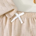 thumbnail image 7 of UngA Toddler Baby Boy Clothes Summer Outfits Short Sleeve Textured Knit Solid Polo T Shirts and Shorts 2Pcs Sweatsuit Set (Khaki,9-12 Months), 7 of 7