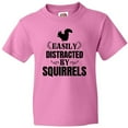 thumbnail image 3 of Inktastic Easily Distracted by Squirrels Youth T-Shirt, 3 of 5
