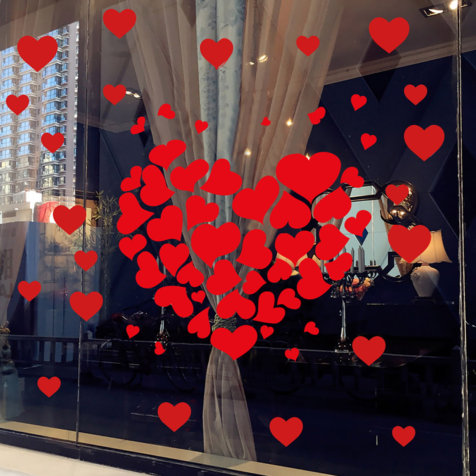 9 Sheets Valentine's Day Window Clings Decorations, 221pcs Valentines  Window Decal Stickers Glass Static Sticker Love Heart Party Decor for  Valentines