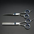 thumbnail image 3 of LNKOO 7Pcs Hair Cutting Scissors Set, Professional Barber Hair Salon Household Children's Stainless Steel Shear Bangs Artifact Thinning Hairdressing Shear with Leather Case (Sliver), 3 of 7