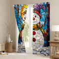 thumbnail image 3 of Manfei Kids Funny Snowman Curtains Pack of 2 (42x84 Each), Merry Xmas Curtains Blackout, Geometric Painting Bedroom Curtains, Luxurious Room Decor, 3 of 6
