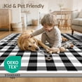 thumbnail image 4 of ODIKA 8'x10' Washable Area Rug Geometric Grid Print Accent Central Motif Design Porch Decor for Living Room, Under Sectional, Family , Durable, Non-Slip, 4 of 7