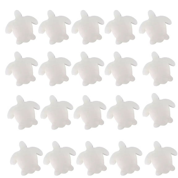 Lixmnse 20-Pack Sea Turtle-Shaped Oil Absorbing Scum Sponges for Hot Tub, Swimming Pool, and Spa White