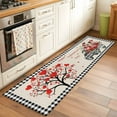 thumbnail image 3 of Valentine's Day Washable Area Rug 2 x 6 ft Love Tree Roses Truck Black Plaid, Soft Non Slip Rugs Stain Repellent Indoor Felt Carpet for Living Dining Room Bedroom Home Office, 3 of 9