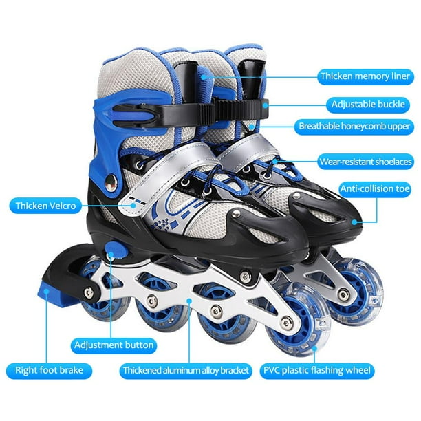 3 in 1 Inline Skates Triskates And Roller 3 in 1 Skates for Children Adjustable Roller Skates Ice Skates