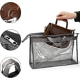 thumbnail image 3 of BTEPSGA 12 Pack Dust Bags for Handbags, Clear Handbag Storage Organizer for Closet, Purse Protector Storage Bag with Zipper and Handle, Hanging Dust Cover Bag for Handbags, 3 of 7