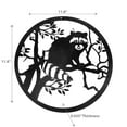 thumbnail image 2 of Metal Black Wall Decor Racoon On Tree, 2 of 3