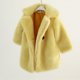 thumbnail image 4 of Gibobby Chamarra niñaAbrigo para niñas pequeñas, chaqueta gruesa a de viento de invierno, chaqueta de abrigo con botones de forro polar cálido para niños(Amarillo, 2-3 Años), 4 of 5