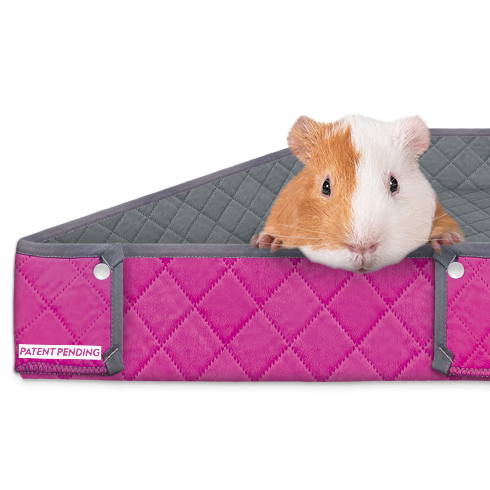 Critter Box Washable Cage Liner Reversible Fleece Bedding for Guinea Pigs Small Animals C C 2x4 Gray Pink Comfortable Eco Friendly Solution Walmart