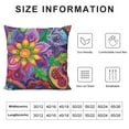 thumbnail image 5 of ONETECH Square Throw Pillow Covers Colorful Mandala Flowers Pillow Cases Decorative for Home Bedroom Sofa Watercolor Nature Floral Interlaced Petals Painting Pillowcases, 5 of 5