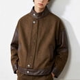 thumbnail image 6 of ShomPort Boys Biker Jackets Trendy Leather Loose Collar Zip up Outerwear Long Sleeve Coats 1-13 Years, 6 of 7