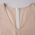thumbnail image 5 of Gamivast Womens Linen Sundresses Sleeveless V-Neck Tank Dress Vertical Striped Shift Dress Loose Fit Knee Length Summer Beach Vacation Daily Playwear, 5 of 7
