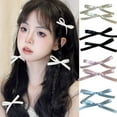 thumbnail image 4 of 1PC Fashion Hair Accessories Cute Ballet Ribbon Sweet Bang Clip Bow Hairpin Bowknot Hair Clips BLUE 1PC, 4 of 8