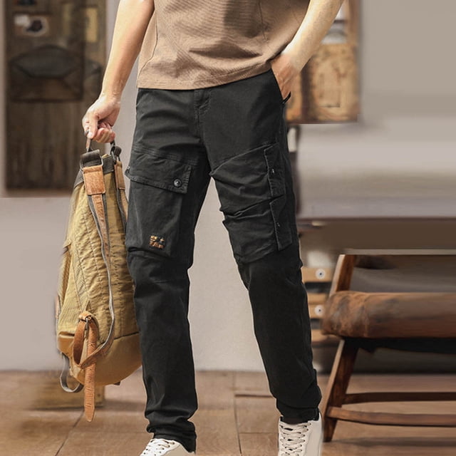 Pantalones largos para hombre, cintura elástica, transpirables, cómodos, suaves, informales, de playa, de poliéster