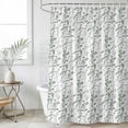 thumbnail image 6 of Green Grey Botanical Shower Curtain Set - Extra Long 72" x 96" Washable Bathtub Curtain with 12 Hooks, Spring Floral Summer Farmhouse Waterproof Fabric Shower Curtains for Bathroom/Bathtub Décor, 6 of 6