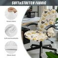 thumbnail image 5 of SCRAWLGOD Rooster Hen Rose Beige Cozy Office Chair Cover Non-Slip Stretchy Non-Slip Desk Rotating Chair Slipcovers Breathable Easy to Remove Computer Chair Slipcovers, S, 5 of 7