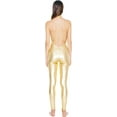 thumbnail image 4 of American Apparel Women's Metallic Halter Catsuit, Gold, X-Large, 4 of 6