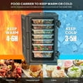 thumbnail image 3 of ROVSUN 109 QT Insulated Food Pan Carrier, Hot Box Food Warmer w/Wheels Double Buckles and Handles, Stackable Hot Boxes for Catering Restaurant Canteen Family Party, 3 of 8