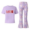 thumbnail image 5 of MuXiKeJi Clothes valentine outfit for 3t girls,Toddler Girl Clothes 3t Graphic Print Lightweight Hooded Sweatshirt and Jogger Sweatpants Clothing Toddler Girls Short Sets, 5 of 5