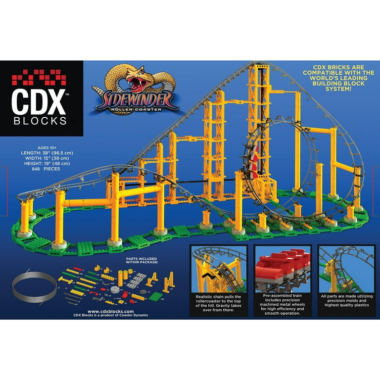 CDX Blocks: Sidewinder - 825 Pieces, Building Brick Set