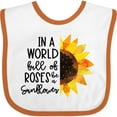 thumbnail image 3 of Inktastic Summer in a World Full of Roses Be a Sunflower Boys or Girls Baby Bib, 3 of 4