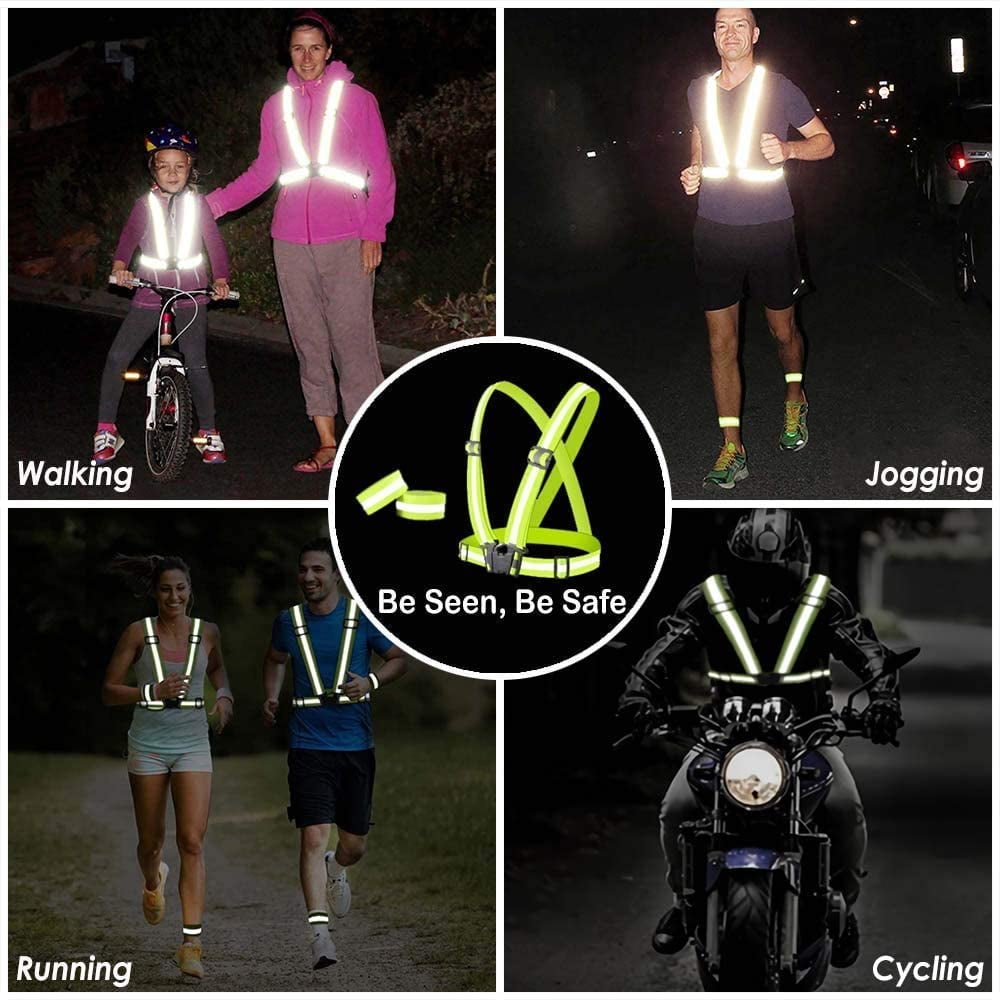 Jogging Walking Safety & High Visibility for Running Reflective Vest Lightweight Motorcycle Jacket/Gear Cycling Adjustable & Elastic Rose Red Fits Over Outdoor Clothing Jogging Walking Safety & High Visibility for Running Reflective Vest Lightweight Motorcycle Jacket/Gear Cycling Adjustable & Elastic Rose Red Fits Over Outdoor Clothing
