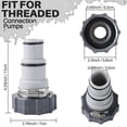 thumbnail image 3 of Pool Hose Adapter Replacement Threaded Swimming Pool Plunger Converter Clamp On Fittings Connection Upgrade Filter Pump Parts, 3 of 5