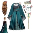 thumbnail image 2 of Vestido de princesa para niñas: vestido de fiesta de malla con lentejuelas para cosplay como Elsa o Anna, 2 of 4