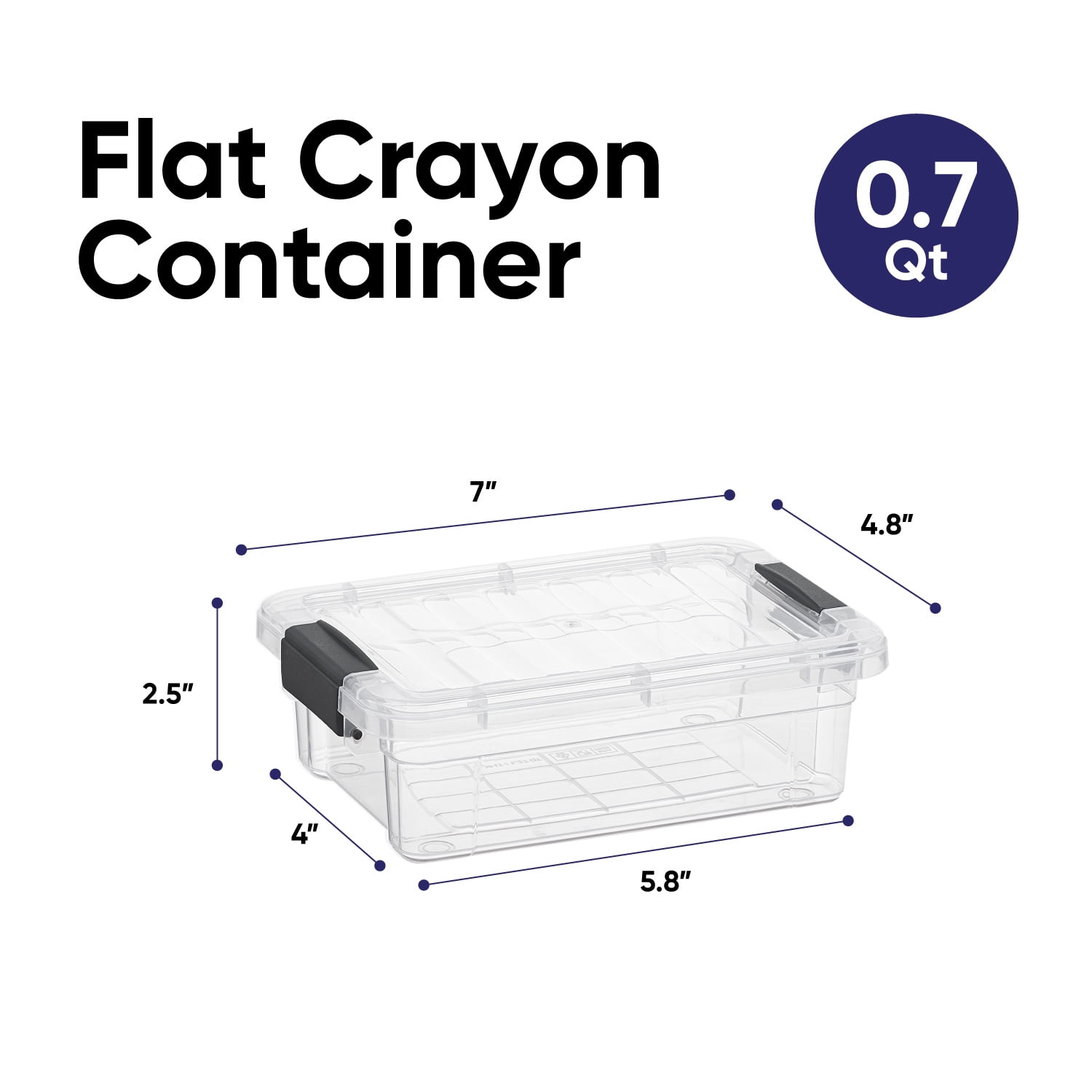 Superio Mini Storage Container Plastic Crayon Box Art Supplies and Sewing Case Stackable Clear Small Organizer for Beads, Stationery, Chalk, and Food, 0.7 Quart, 12 Pack