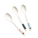 thumbnail image 1 of Cuchara de Postre de Cerámica Cucharas de Cena con Mango Largo Juego de 3 Cucharas de Porcelana con Mangos de Tres Colores Diferentes Cuchara for Comer Postre Aperitivos Cereales, 1 of 6