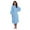 Serenity Blue, variant on Turquaz Linen Lightweight Long Waffle Kimono Spa Robe for Women (SM, Black)