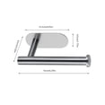 thumbnail image 2 of 1 Soporte para Rollos de Cocina, Soporte para Papel de Cocina de Acero Inoxidable, Soporte para Rollos de Cocina Montado en la Pared, no Requiere Taladrar, Soporte para Papel de Cocina para Gabinetes, 2 of 4