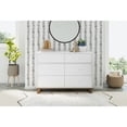 thumbnail image 6 of Stork Craft USA 6-Drawer Engineered Wood Double Dresser in White/Driftwood, 6 of 7