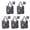 Pioneer Flower Floral, variant on 5 Pack Foldable Shopping Bag,Pioneer Flower Floral Print Pattern Reusable Grocery Bags with Pockets,Large Reusable Tote Bags with Handles Waterproof & Lightweight