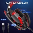 thumbnail image 3 of Gaming Headset Wired for PS5 PC PS4 Switch, Over Ear Gaming Headphones with Surround Noise Cancelling Mic/RGB/3.5mm for Xbox/Red, 3 of 9