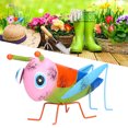 thumbnail image 2 of Suodoka Garden Ornament Iron Grasshopper Sculpture for Outdoor Patio Lawn Decor, 9.45 inches / 24 cm (Pink), 2 of 9