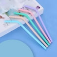 thumbnail image 6 of Vxdvou Reusable Silica Gel Straw Set, Multicolor Travel Straws for Picnics & Fitness, Eco-Friendly, Heat-Resistant, Durable for Beverages, Dishwasher Safe, Comfortable Drinking Experience, 6 of 8