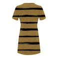 thumbnail image 4 of Birdeem Womens Casual Color-Blocking Printed Short-Sleeved Round-Neck Dress, 4 of 12