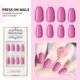 thumbnail image 5 of Kit de uñas postizas a presión ibcccndc Uñas con forma trapezoidal de colores brillantes, 5 of 8