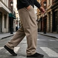 thumbnail image 2 of HomeDM Mens Athletic Sweatpants with Pockets Workout Casual Hiking Pants Khaki Elastic Waist Athletic Joggers Size 3XL, 2 of 6