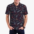 thumbnail image 2 of Balery Thanksgiving Seamless Pattern Printed Men’s Short Sleeve Polo Shirt, Midweight Men's Shirt,Golf Polo shirts -X-Large, 2 of 8