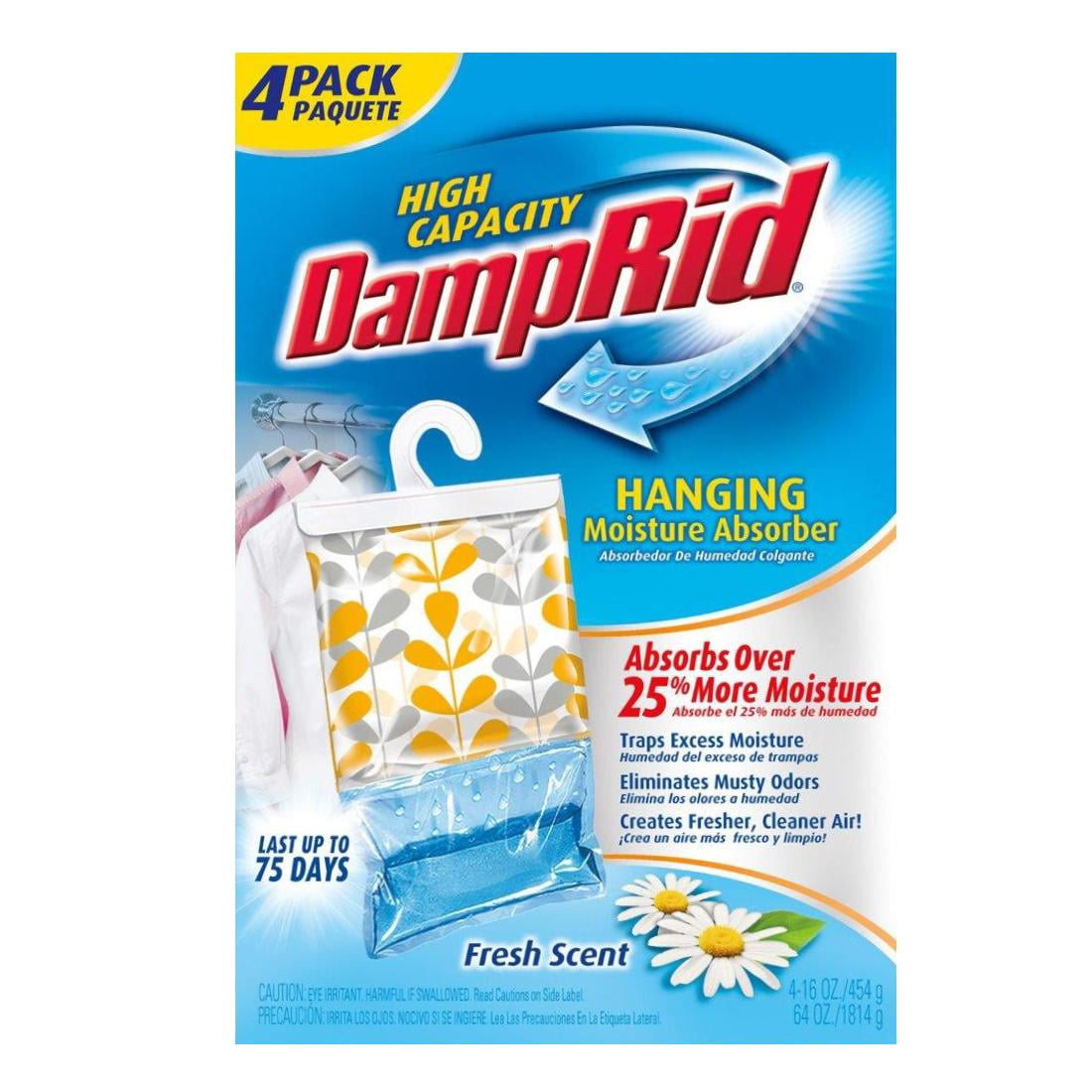 Damp Rid Hanging Moisture Absorber Fresh Scent 3-Bag 14 Ounces each Pack of 1 Damp Rid Hanging Moisture Absorber Fresh Scent 3-Bag 14 Ounces each Pack of 1
