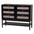 thumbnail image 6 of Baxton Studio Florica Art Deco Black Wood Queen 4-Piece Bedroom Set, 6 of 6