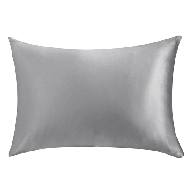 Funda de almohada de diseño simple Home Dorm Apartment Hotel Funda de almohada Funda de almohada de cama de color sólido, Gris plateado Eigraketly HA000545-03B