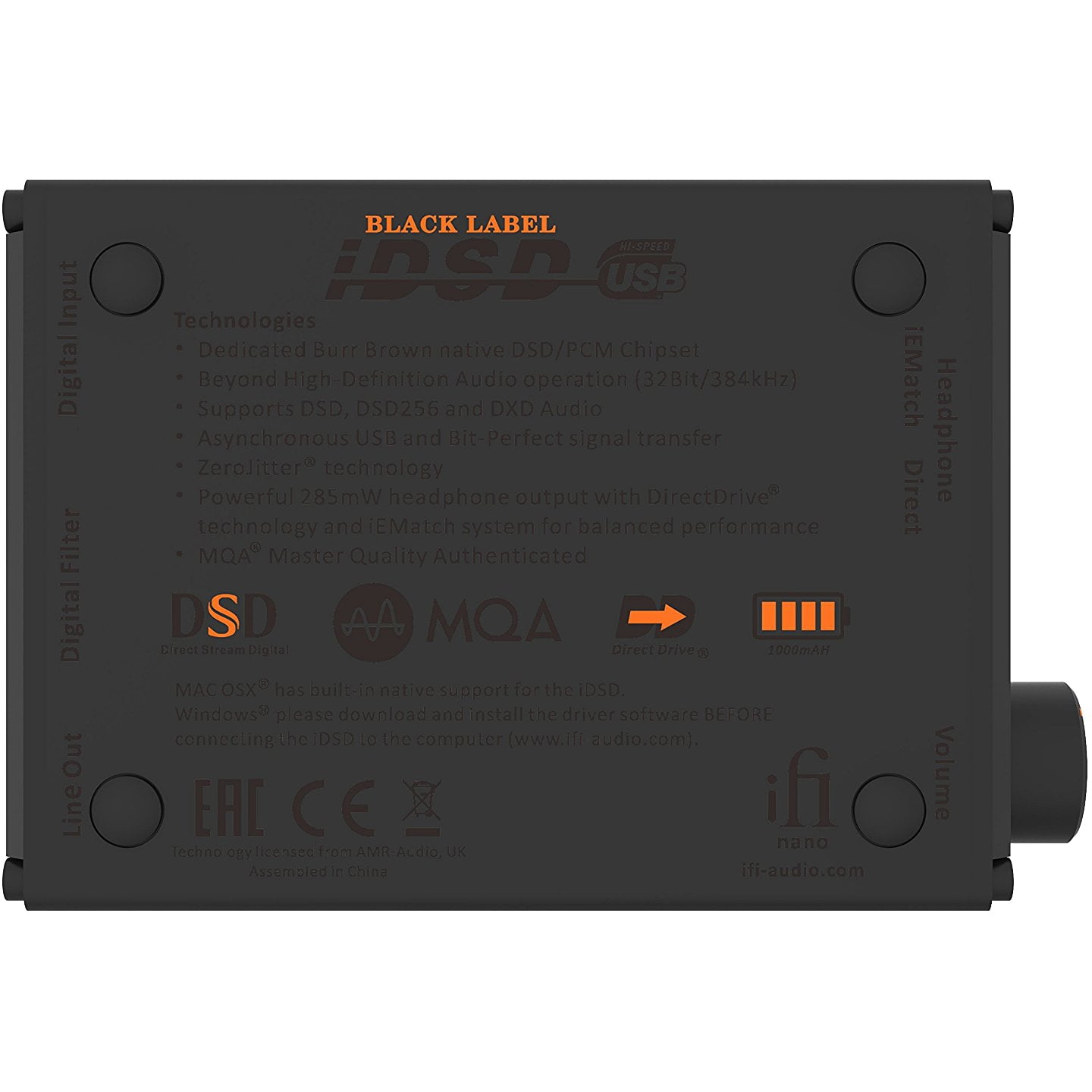 iFi Audio Nano iDSD black label- Portable DAC with USB2.0 type A