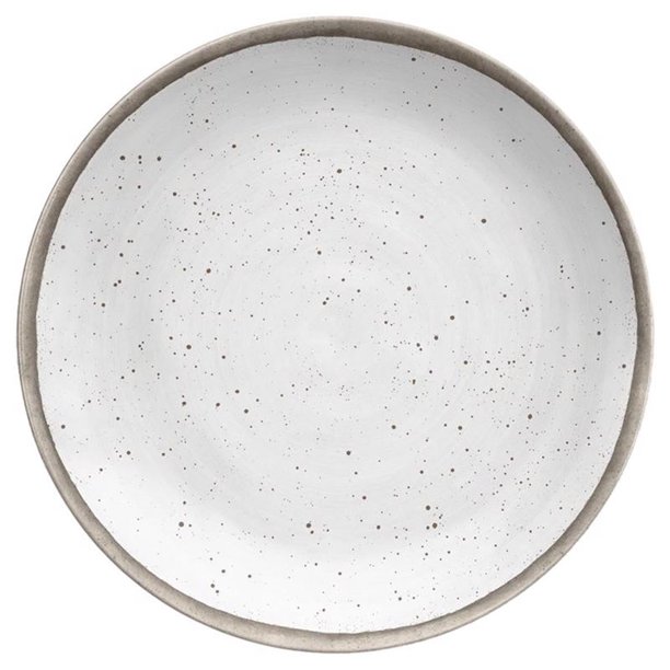 Plato para Cena Estilo Kiln TarHong Melamina Gris Blanco