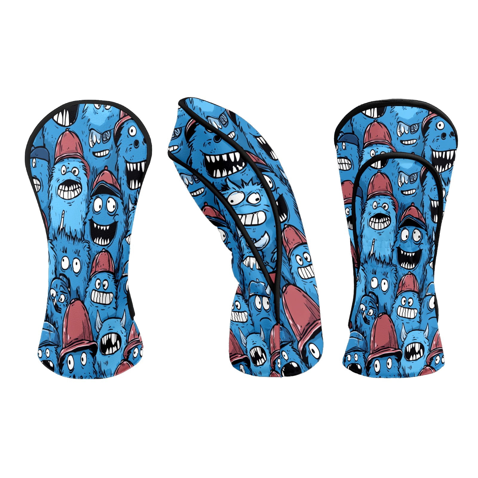 Golf Club Head Covers Furry Monster Premium Plush Velvet Lining, Waterproof Golf Headcovers Driver & Fairway Woods for Scratch Protection Novelty Gift for Men & Women