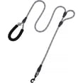 thumbnail image 1 of GHSDFBB Plutus Pet Rope Dog Leash 6ft Long, Heavy Duty,Reflective Double Handle Leash for Safety Training, for Medium Large Dogs, Dual Handle Leads(Gray), 1 of 6