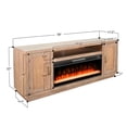 thumbnail image 5 of Sunny Designs 78" Cane Media Console with Electric Fireplace, 5 of 5