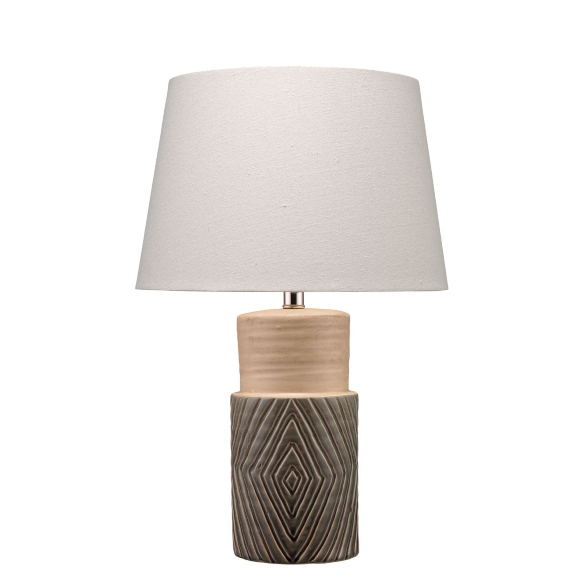 Linen Brown Ripple Ceramic Table Lamp, Ripple Ceramic Table Lamp